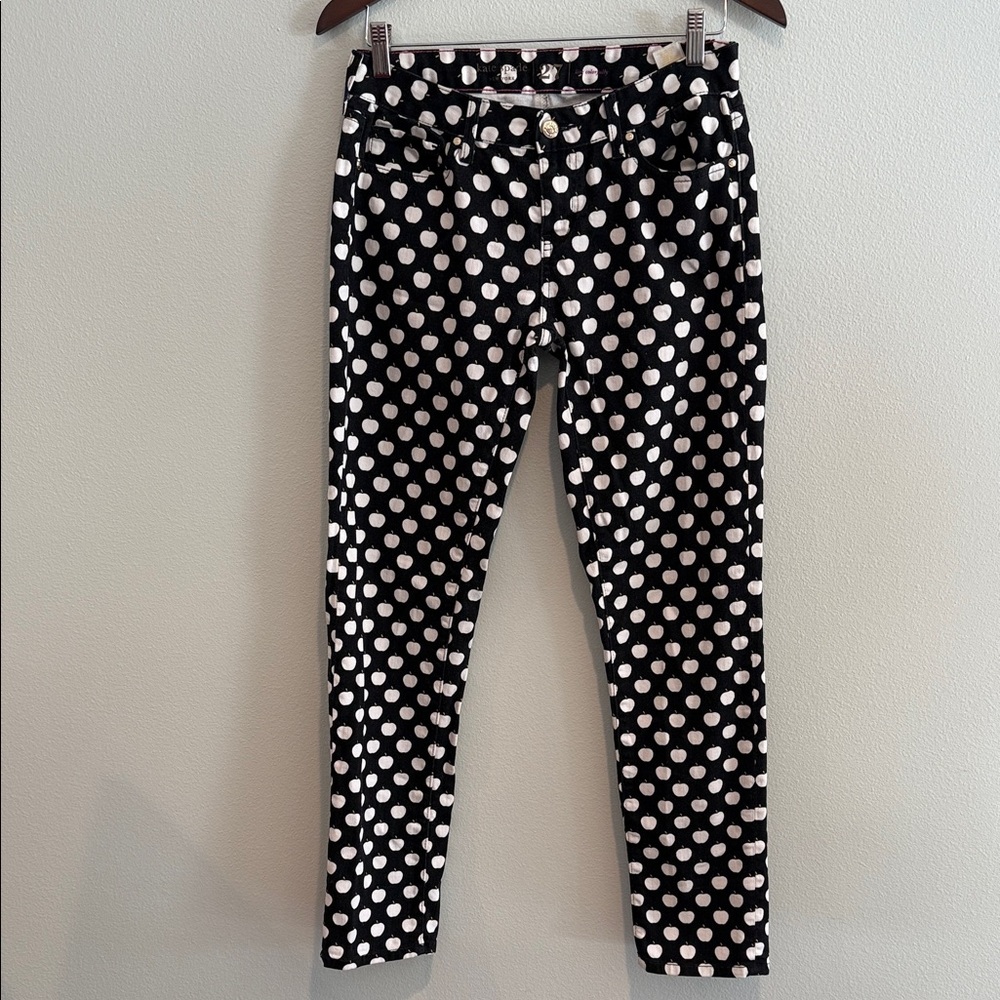 KATE SPADE Black and White Polka Dot Cropped Jeans